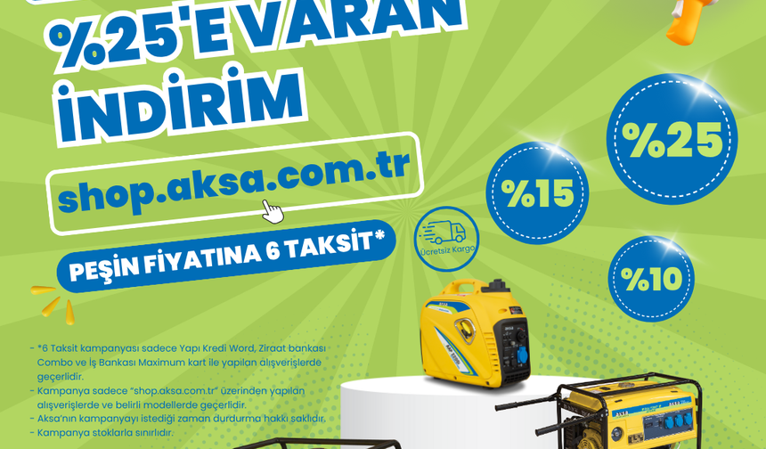 Aksa’nın Portatif Jeneratörlerinde Yaz Fırsatları!